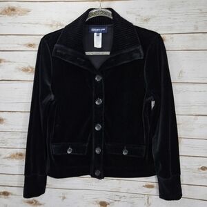 Jones New York Signature Petite Velour Button Jacket Size PM